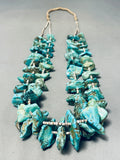 Native American 222 Grams Noteworthy Vintage Santo Domingo Turquoise Necklace-Nativo Arts