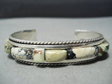 Native American Important Vintage Carlos Eagle Turquoise Sterling Silver Bracelet-Nativo Arts