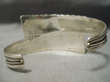 Very Unique 2 Row Navajo Coral Sterling Silver Eave Bracelet Native American-Nativo Arts