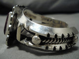 Museum Quality Heavy Navajo Sugulite Sterling Silver Native American Bracelet-Nativo Arts