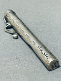 Completely Handmade Vintage Native American Navajo Sterling Silver Toothpick Holder!!-Nativo Arts