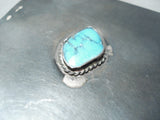 Incredible Vintage Native American Navajo Blue Diamond Turquoise Sterling Silver Trinket Box-Nativo Arts