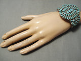 Authentic Vintage Native American Navajo Larry Moses Begay Turquoise Sterling Silver Bracelet-Nativo Arts