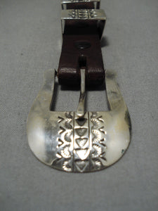 Vintage Navajo Buckle Sterling Silver Native American Old-Nativo Arts