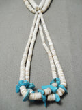 Native American Very Rare Mostly Heishi Turquoise Vintage Santo Domingo Necklace-Nativo Arts