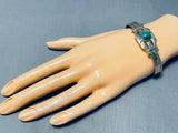Signed Vintage Native American Navajo Royston Turquoise Sterling Silver Bracelet-Nativo Arts