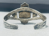 Very Rare Black Petrified Wood Sterling Silver Vintage Native American Navajo Bracelet-Nativo Arts