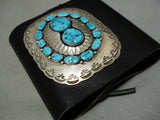 Superior Vintage Native American Navajo Turquoise Sterling Silver Ketoh Bracelet Old-Nativo Arts