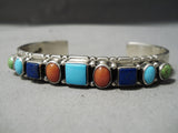 Important Raymond Bennett Vintage Native American Navajo Turquoise Sterling Silver Bracelet-Nativo Arts