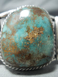 Astounding Vintage Native American Navajo Royston Turquoise Sterling Silver Bracelet Old-Nativo Arts