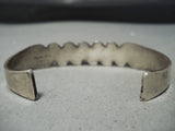 Danny Mike Vintage Native American Navajo Gaspeite Sterling Silver Bracelet-Nativo Arts