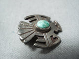 Expressive Vintage Native American Navajo Royston Turquoise Sterling Silver Clip Earrings-Nativo Arts
