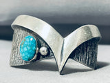 One Of The Best Vintage Native American Navajo Turquoise Sterling Silver Bracelet-Nativo Arts