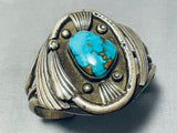 Phil Tso Unforgettable Vintage Native American Navajo Royston Turquoise Sterling Silver Bracelet-Nativo Arts