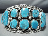 Marie Thompson Navajo Native American Turquoise Sterling Silver Bracelet-Nativo Arts