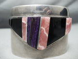 Jackson Woolsey Vintage Native American Navajo Sugulite Sterling Silver Bracelet Old-Nativo Arts