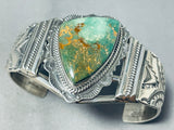Dazzling Native American Navajo Royston Turquoise Sterling Silver Bracelet-Nativo Arts
