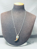 Powerful Vintage Native American Navajo Turquoise Sterling Silver Necklace-Nativo Arts