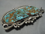 Best Vintage Native American Navajo Royston Turquoise Sterling Silver Buckle Pendant-Nativo Arts