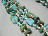 Chunky Green Turquoise Vintage Navajo Sqaw Native American Necklace Old-Nativo Arts