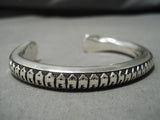 Magnificent Vintage Native American Navajo Randy Secatero Sterling Silver Bracelet Cuff-Nativo Arts