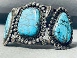 One Of The Best Vintage Native American Navajo Spiderweb Turquoise Sterling Silver Bracelet-Nativo Arts