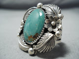 Marvelous Navajo Royston Turquoise Sterling Silver Ring Native American-Nativo Arts