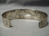 Earlier 1900's Vintage Native American Navajo Whirling Logs Sterling Silver Bracelet Old-Nativo Arts