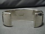 Native American Important Vintage Thick Tommy Jackson Sterling Silver Bracelet-Nativo Arts