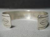 Detailed Vintage Native American Navajo Sterling Silver Hogan Bracelet-Nativo Arts