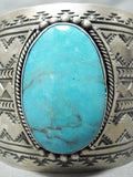Monster Signed Vintage Native American Navajo Spiderweb Turquoise Sterling Silver Bracelet-Nativo Arts