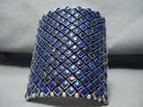 Best Native American Navajo Lapis Rare Huge Sterling Silver Bracelet-Nativo Arts