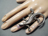Extraordinary Detail Sterling Silver Gekko Ring Native American-Nativo Arts