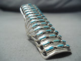 One Of The Tallest Ever Native American Turquoise Sterling Silver Ring-Nativo Arts