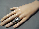 Fantastic Vintage Navajo Turquoise Sterling Silver Ring Native American Old-Nativo Arts