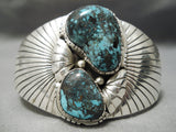 Important Last Chance Turquoise Vintage Native American Navajo Sterling Silver Bracelet-Nativo Arts