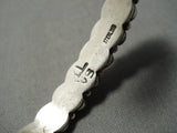 Amazing Willie Begay Vintage Native American Navajo Rainbow Sterling Silver Turquoise Bracelet-Nativo Arts