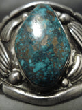 One Of The Biggest Vintage Native American Navajo Royston Turquoise Sterling Silver Bracelet Old-Nativo Arts