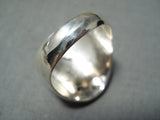 Heavy Intricate Detailed Native American Zuni Coral Sterling Silver Inlay Ring-Nativo Arts