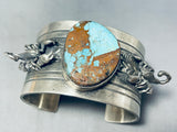 Heavy 116 Gram Scorpion Native American Navajo Turquoise Sterling Silver Bracelet-Nativo Arts