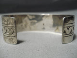 Rare Turquoise Vintage Native American Navajo Sterling Silver Bracelet Cuff Jewelry-Nativo Arts