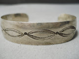 Wonderful Vintage Navajo Sterling Silver Bracelet Native American Old-Nativo Arts