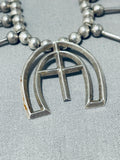 Drop Dead Gorgeous Vintage Native American Navajo Naja Sterling Silver Necklace-Nativo Arts