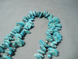 Astonishing Native American Navajo Royston Old Kingman Turquoise Sterling Silver Necklace-Nativo Arts
