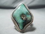 Important Vintage Navajo Native American Damale Turquoise Sterling Silver Ring-Nativo Arts