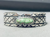 Very Important Orvil Jack Turquoise Vintage Native American Navajo Sterling Silver Bracelet-Nativo Arts