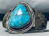 Villa Grove Museum Vintage Native American Navajo Turquoise Sterling Silver Bracelet-Nativo Arts