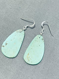 Native American Ravishing Santo Domingo Green Turquoise Sterling Silver Earrings-Nativo Arts