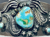 Dramatic Vintage Native American Navajo Royston Turquoise Sterling Silver Bracelet-Nativo Arts