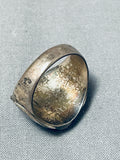 Important Vintage Native American Zuni Red Mountain Turquoise Sterling Silver Ring-Nativo Arts